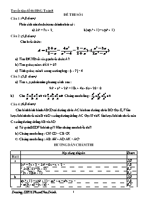 Tuyển tập đề thi Học sinh giỏi Toán học 8